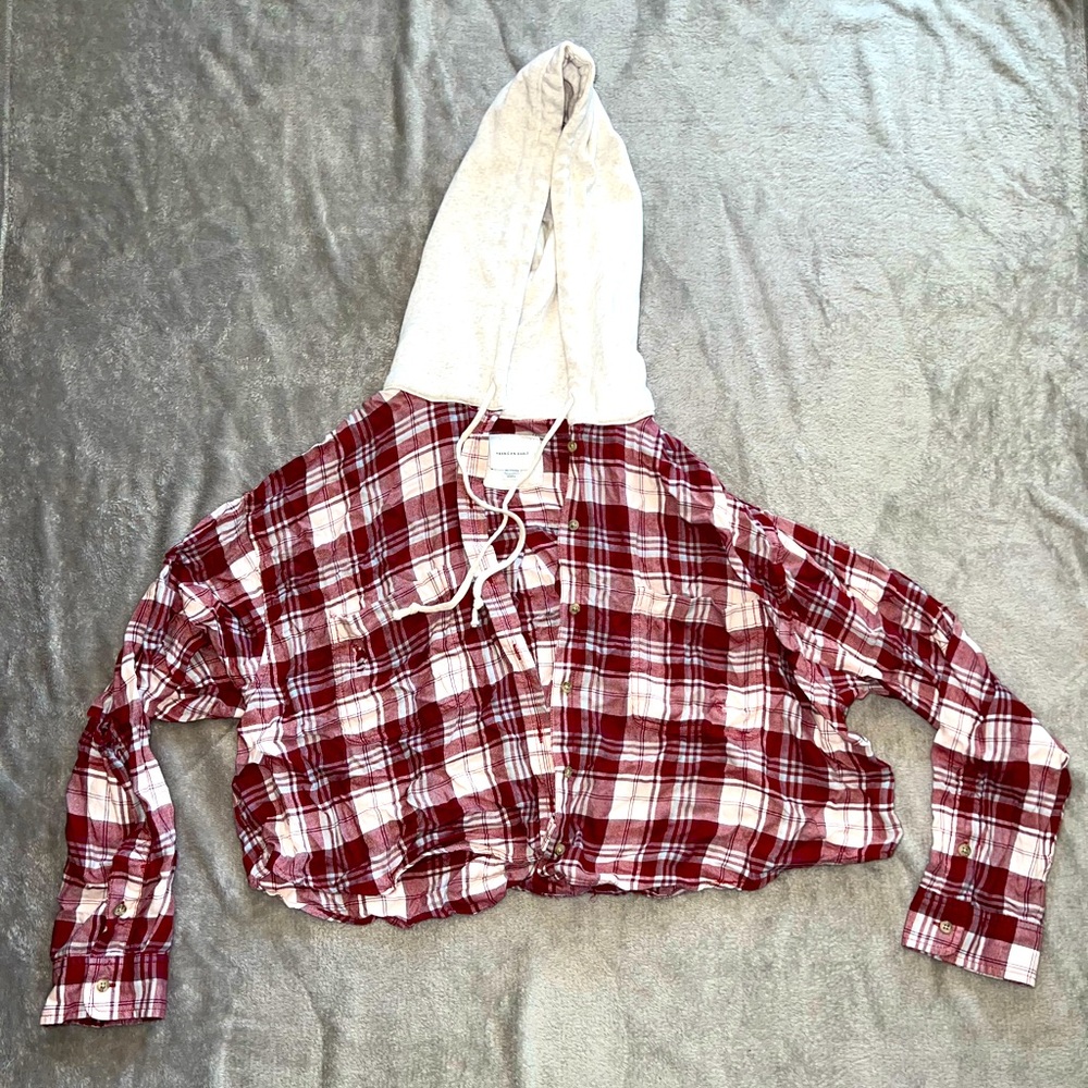 Cropped American eagle flannel
